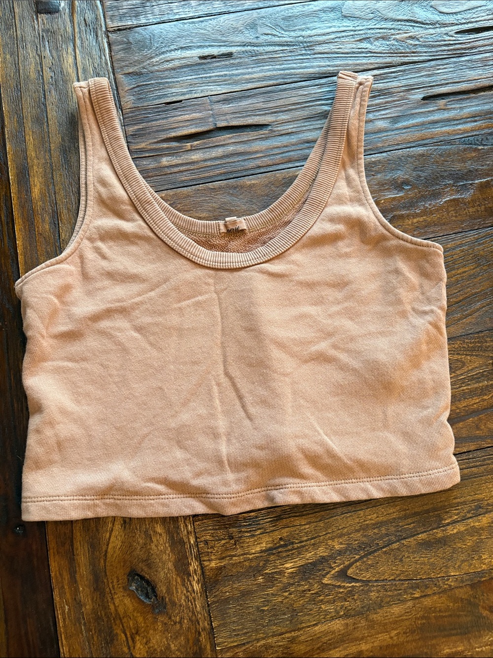 aerie tan Scoop Crop Tank